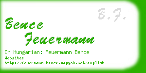 bence feuermann business card